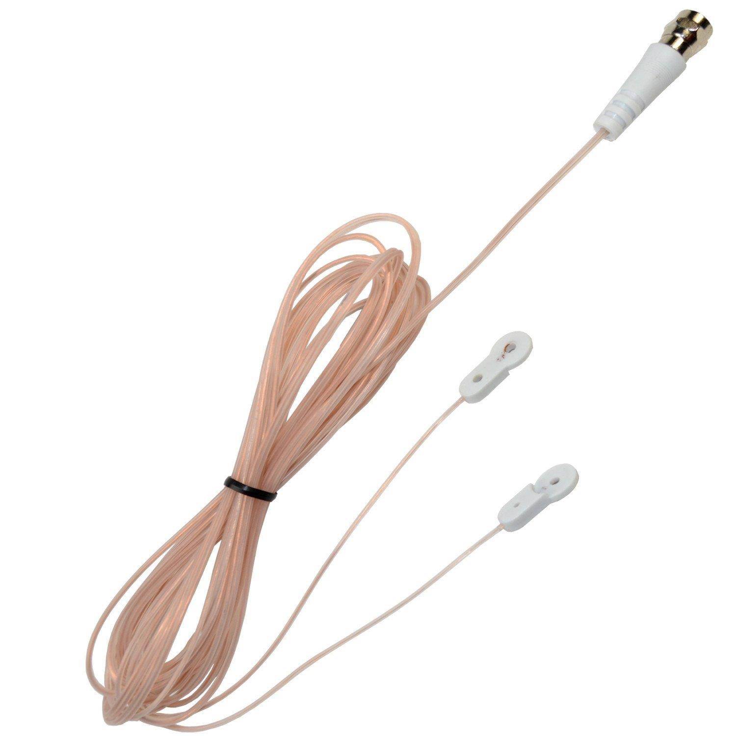 HQRP FM Antenna F-Type Connector for AM/FM Table Top Radio Sangean WR-2 / WR-11 / WR-12 / WR-15WL / WR-22WL / HDR-18 + HQRP Coaster