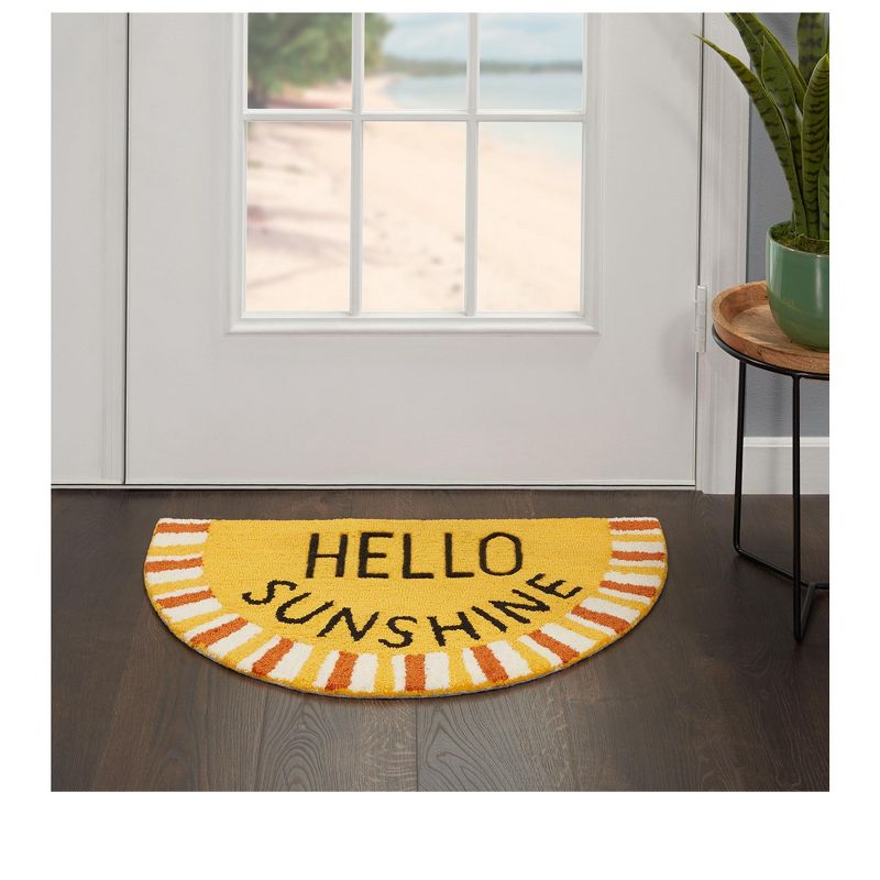 Nourison Home Trends 3670D "Hello Sunshine" Indoor Mat - Multicolor 2'6"X1'6"