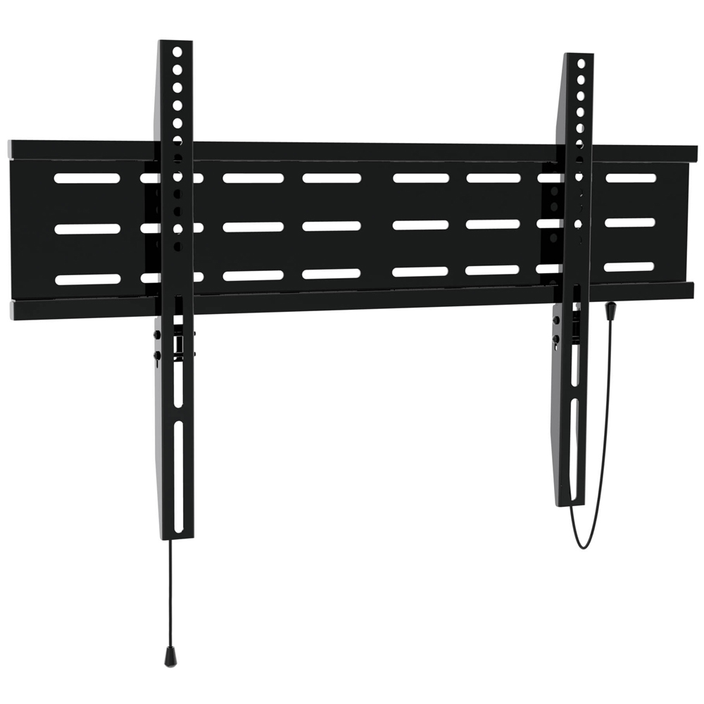KORAMZI KWM1664F-PRO Fixed TV Wall Mount with Smart Locking System Technology 600x400 VESA Fits 32-70" TV's including Bubble Level & 10 ft. HDMI Cable Pro Series (Black)-New