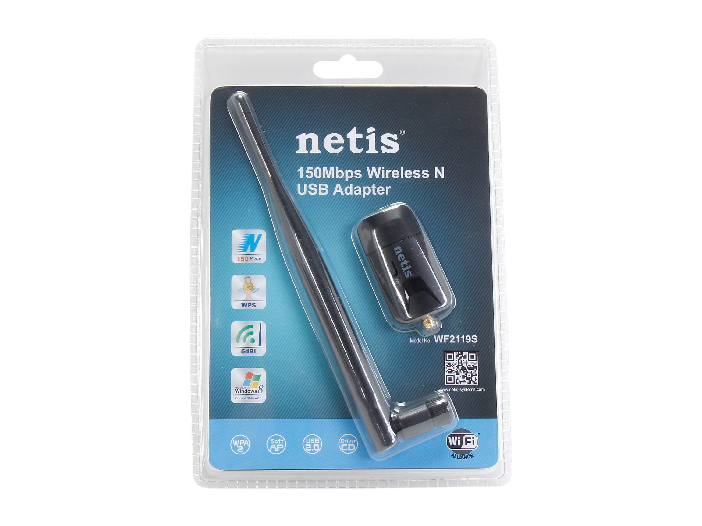 NETIS WF2119S USB 2.0 150Mbps Wireless N USB Adapter