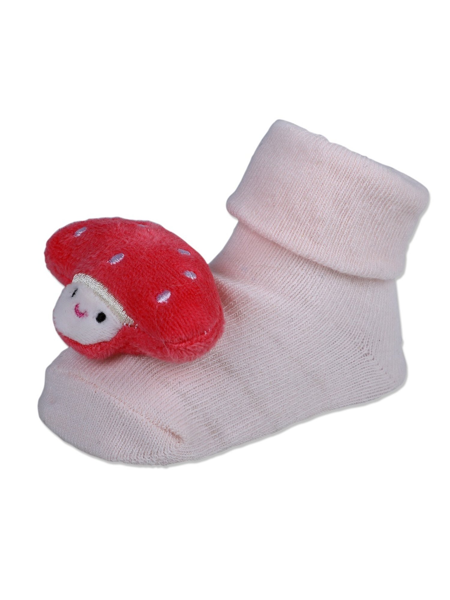 Baby Moo Kids Pink Cotton Applique Socks