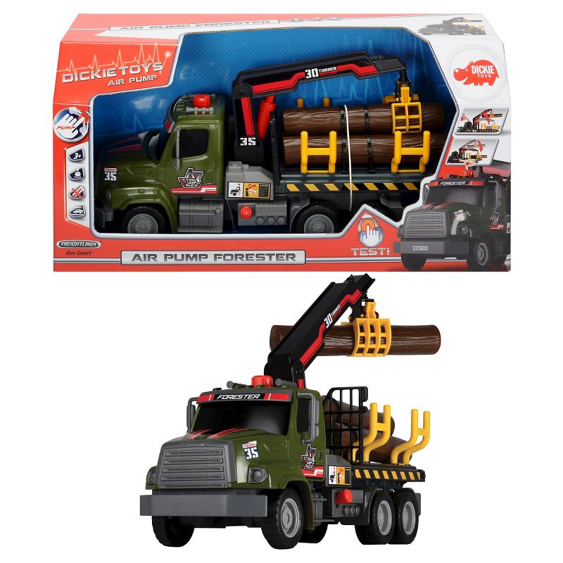 Dickie Toys Freightliner Forester Truck with Air Pump Feature 12"