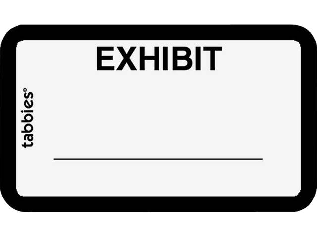 Tabbies Color-coded Legal Exhibit Labels