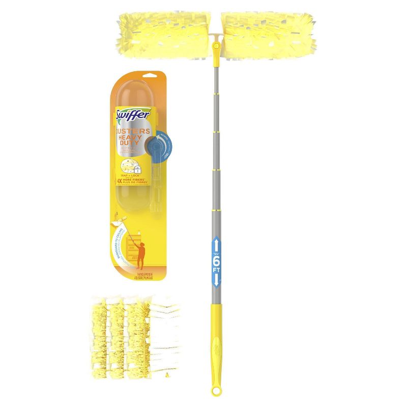 Swiffer Dusters Heavy Duty Super Extendable Handle Dusting Kit - 5pk