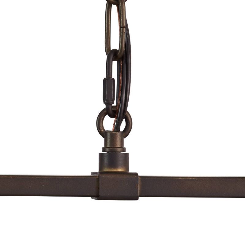 Robert Louis Tiffany Pirro 56" Wide Bronze Ranier Kitchen Island Light Pendant