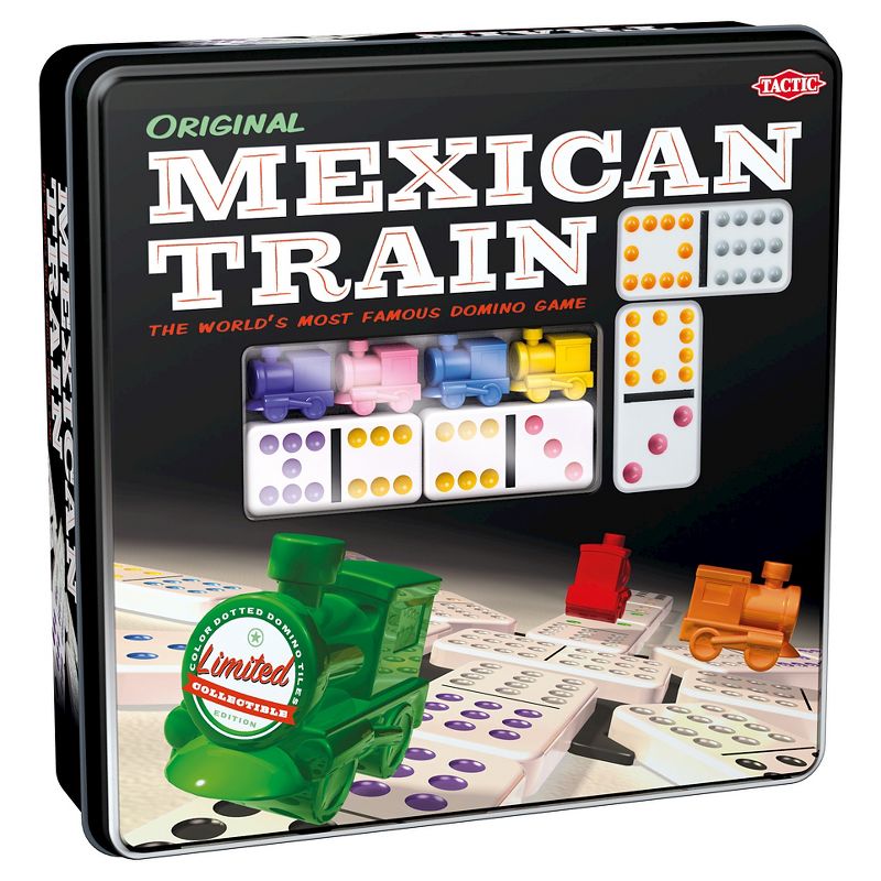 Mexican Train in Tin Box Dominoes Game