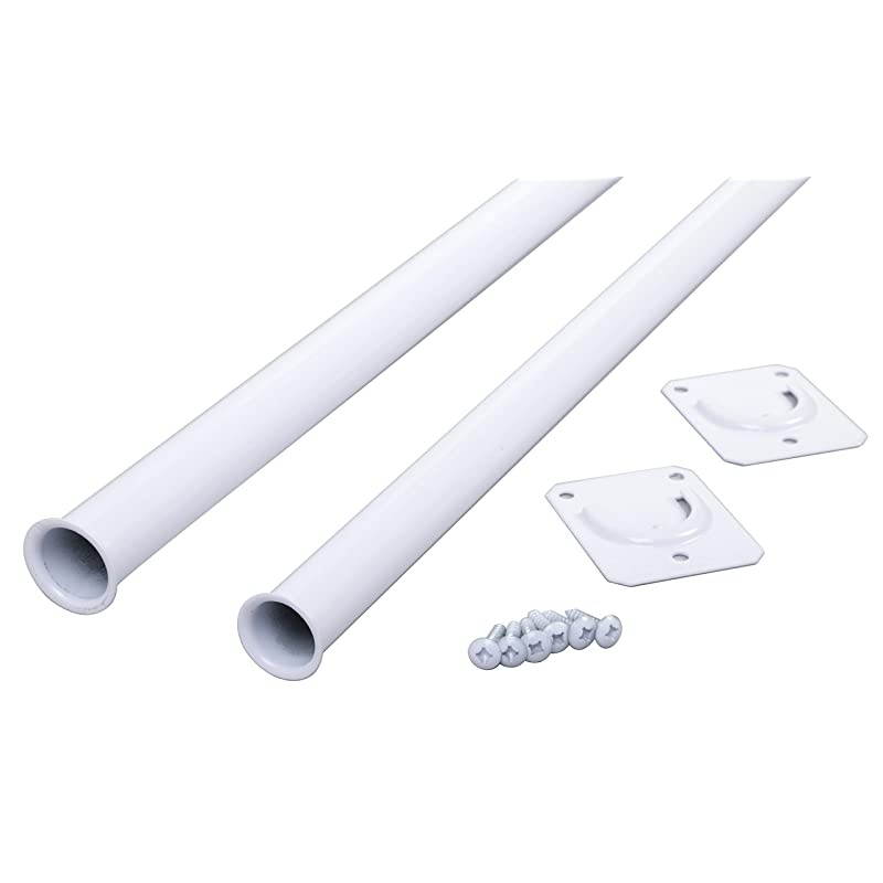 Vogt Closet Pro CD00243048WT Heavy Duty Adjustable Rod 30 by 48Inch White