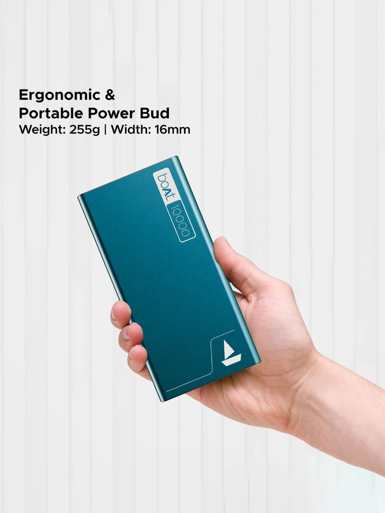 Boat EnergyShroom PB300 10000mAh Powerbank with Smart IC Protection, 22.5W fast charging (Blue)