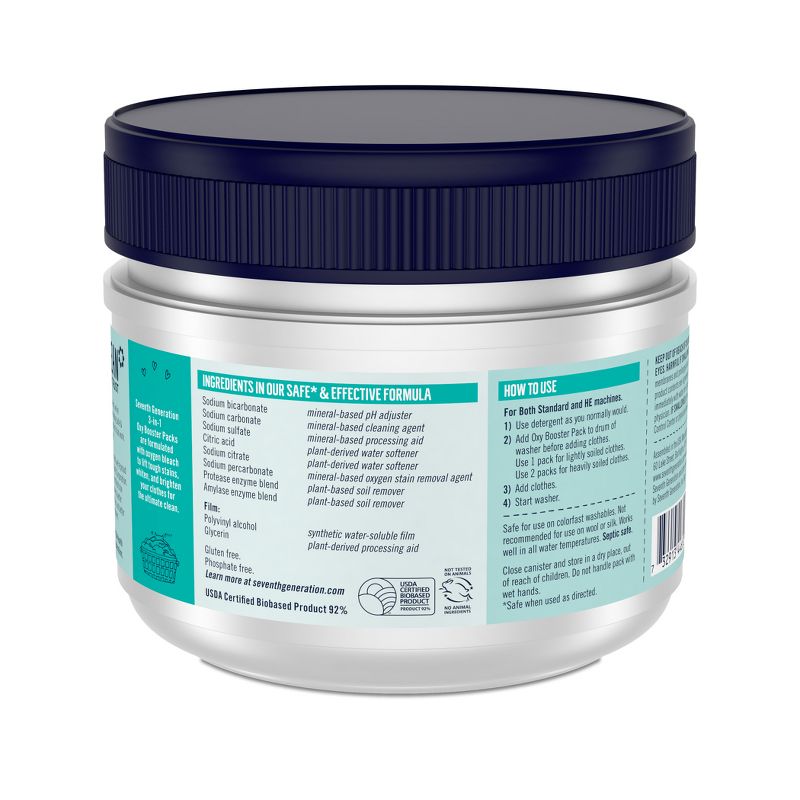 Seventh Generation Laundry Detergent Boosters Free & Clear - 17.6oz