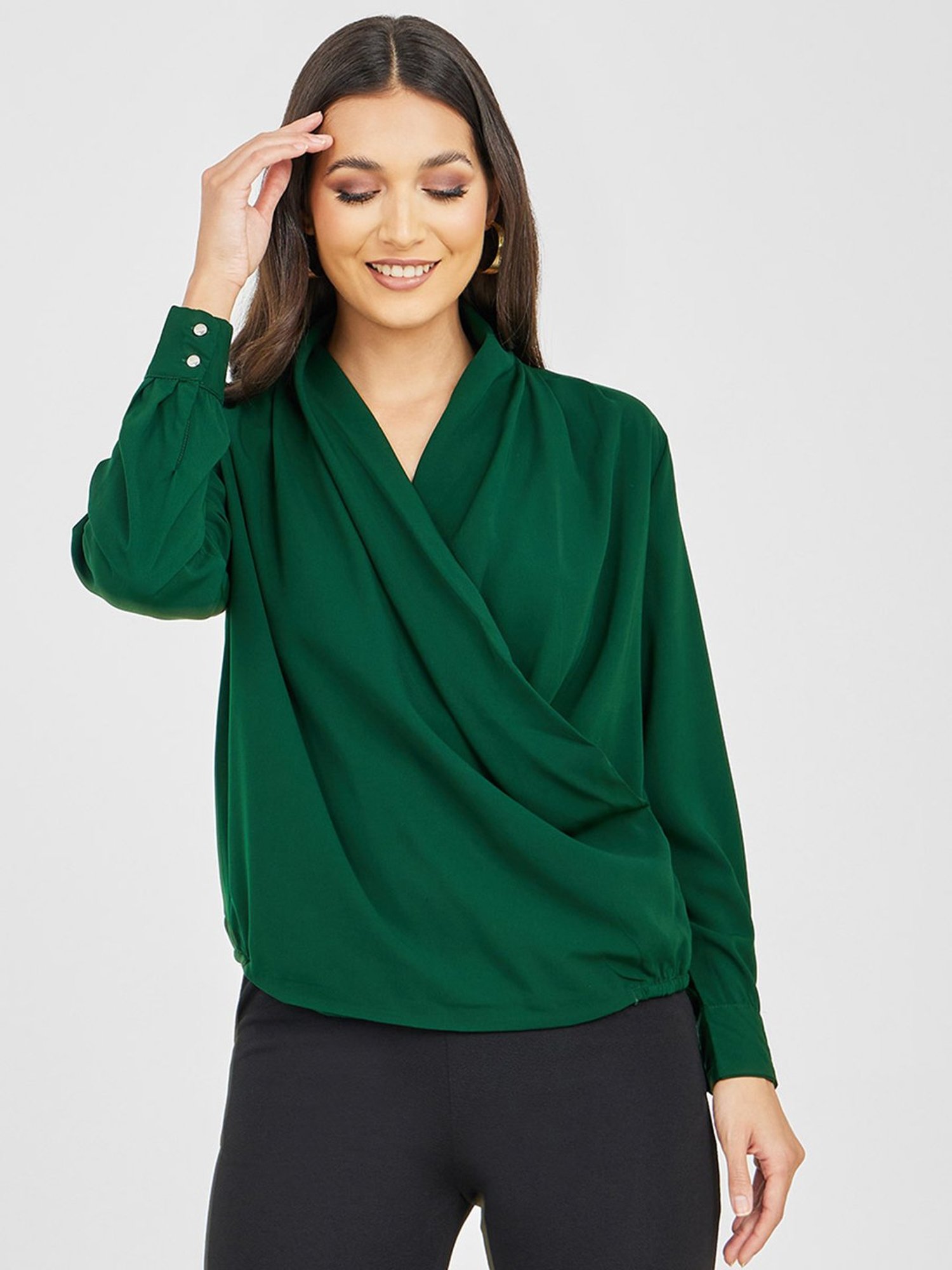 Styli Green Regular Fit Top