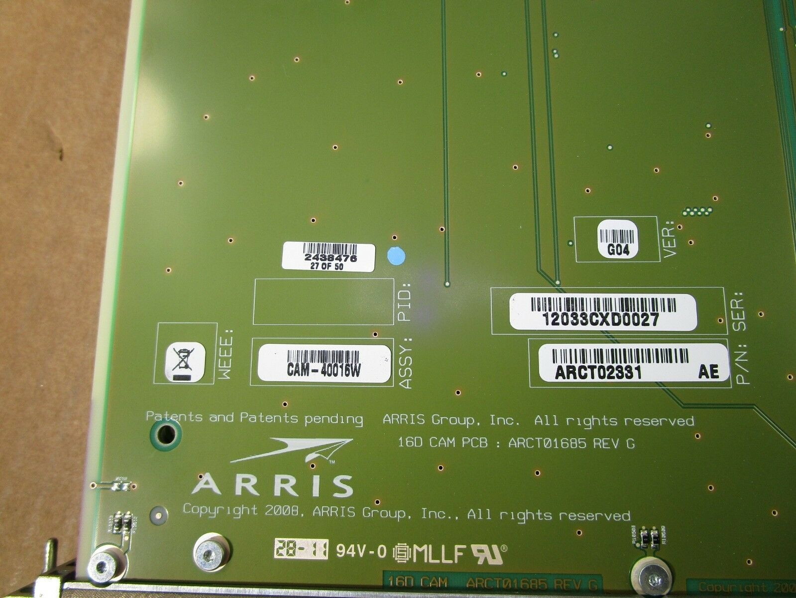 Arris C4 CMTS CAM-20016W CAM-40016W ARCT01687 ARCT02331