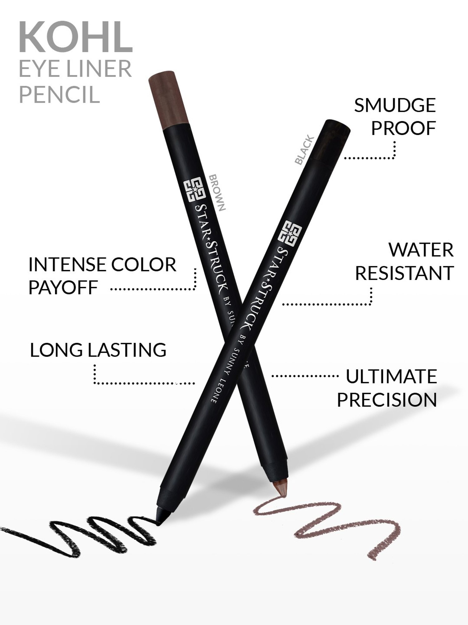 StarStruck By Sunny Leone Kohl Eye Liner Pencil Black - 1.2 gm