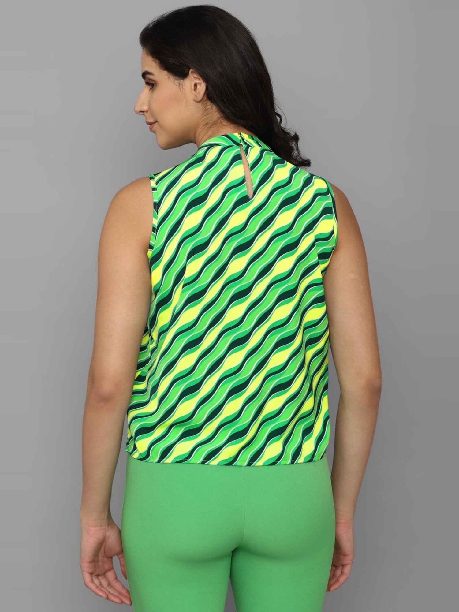 Allen Solly Green Printed Top
