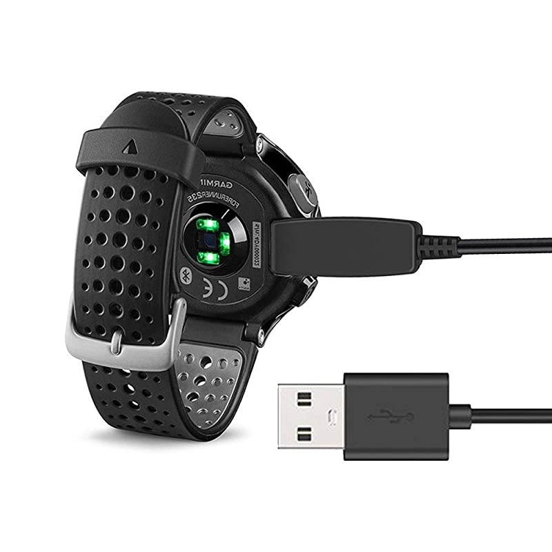 Clip Compatible with Garmin Approach S20 GPS Golf Watch and Forerunner 230 235 630 35 645 735xt GPS Running Watch USB Data Sync Charge Cradle Dock Charger Clip Cable Black