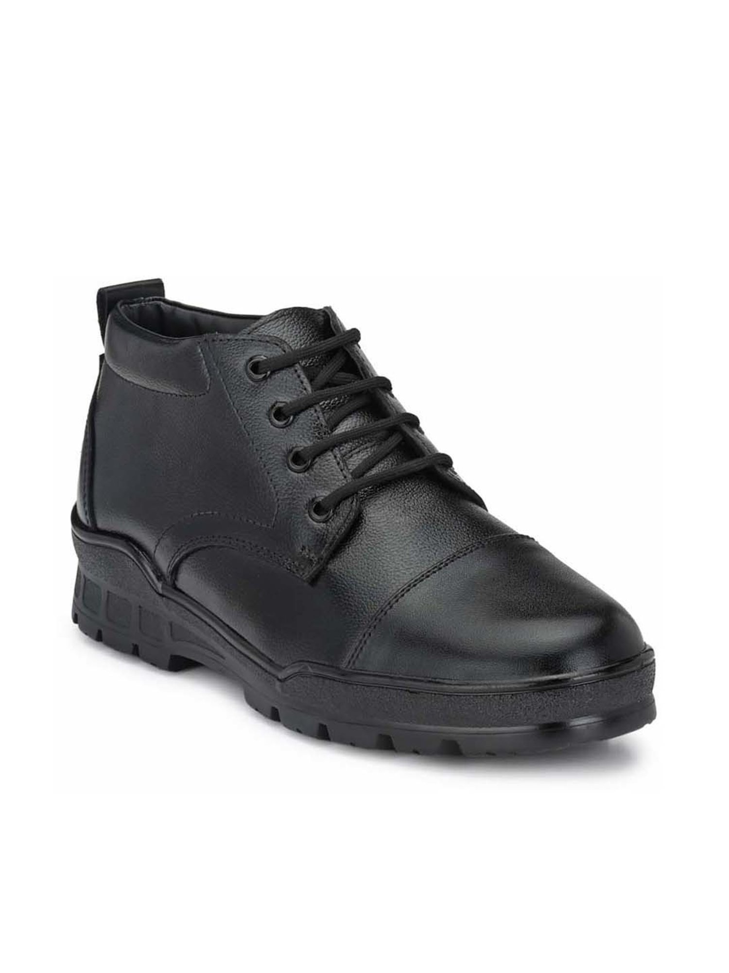 Eego Italy Men's Black Derby Shoes