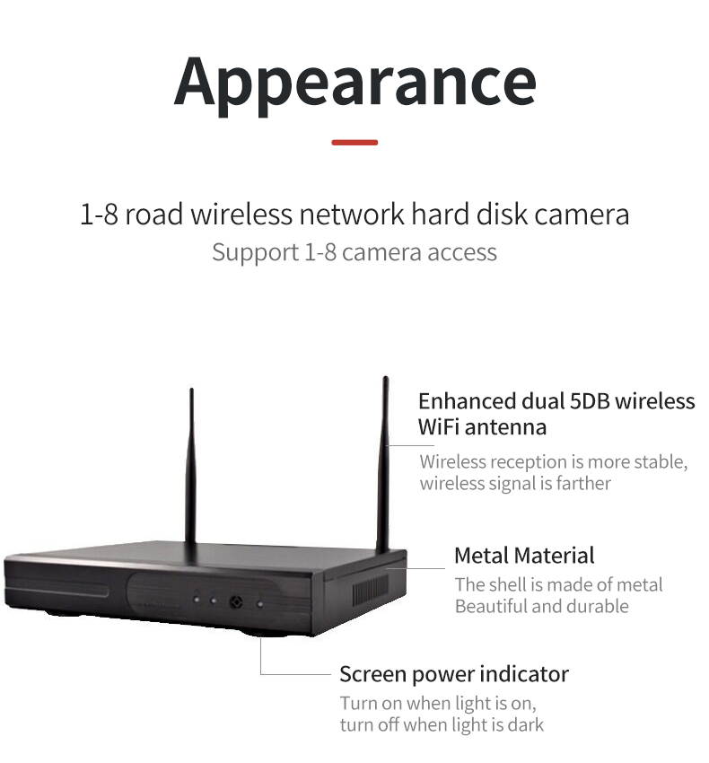 3MP 8-CH Wifi connection remote monitoring protection infrared night vision two-way voice intercom smart humanoid detection CCTV surveillance camera security system kit