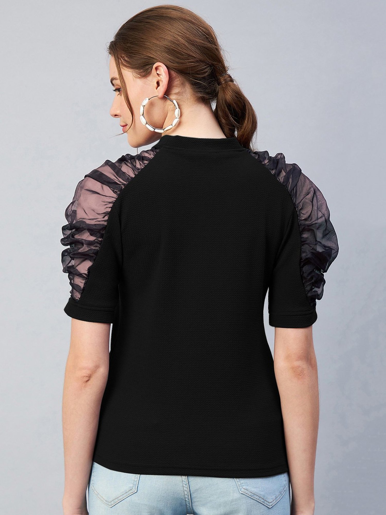 Marie Claire Black A-Line Top