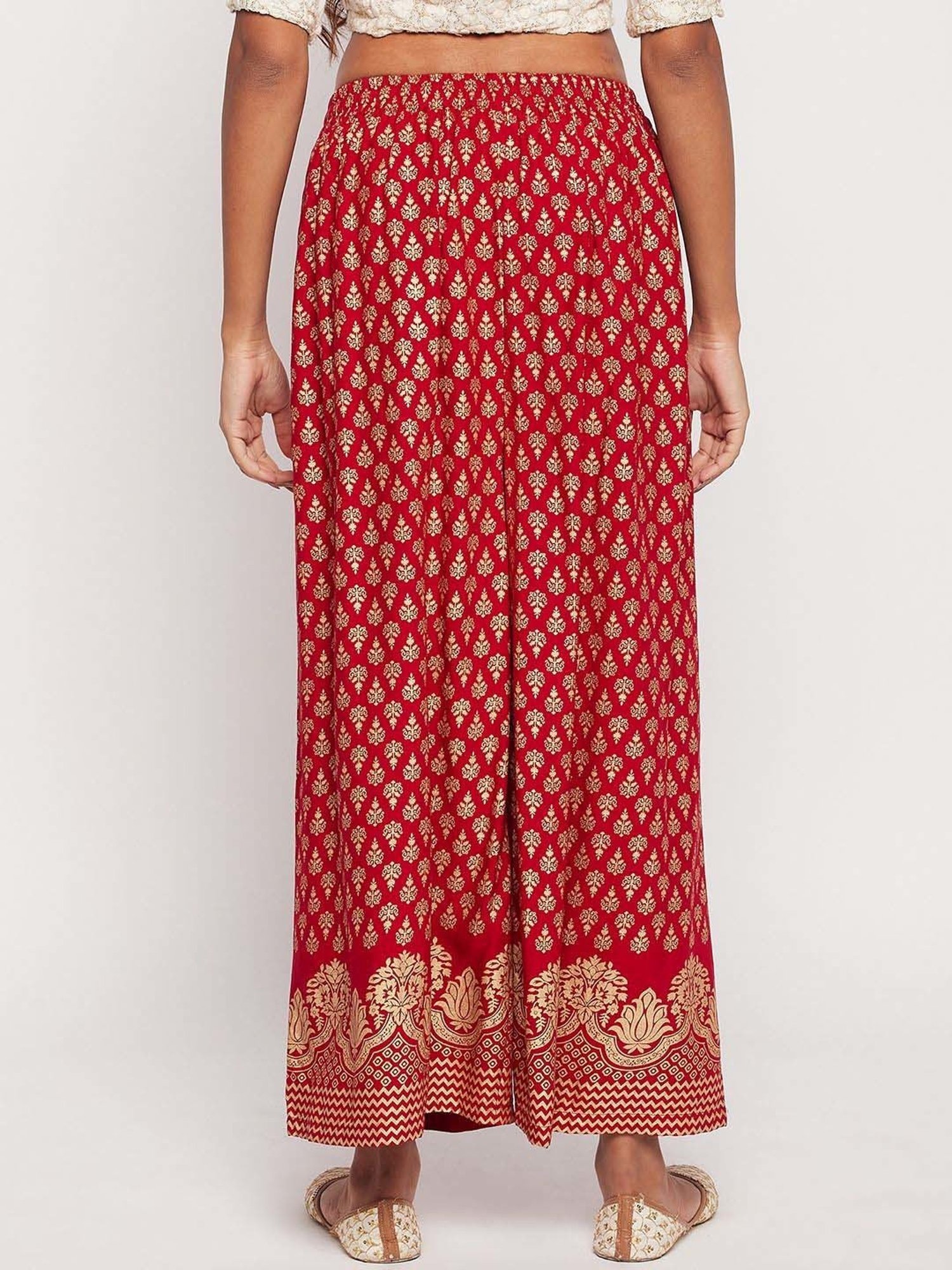 Castle Red Printed Palazzos