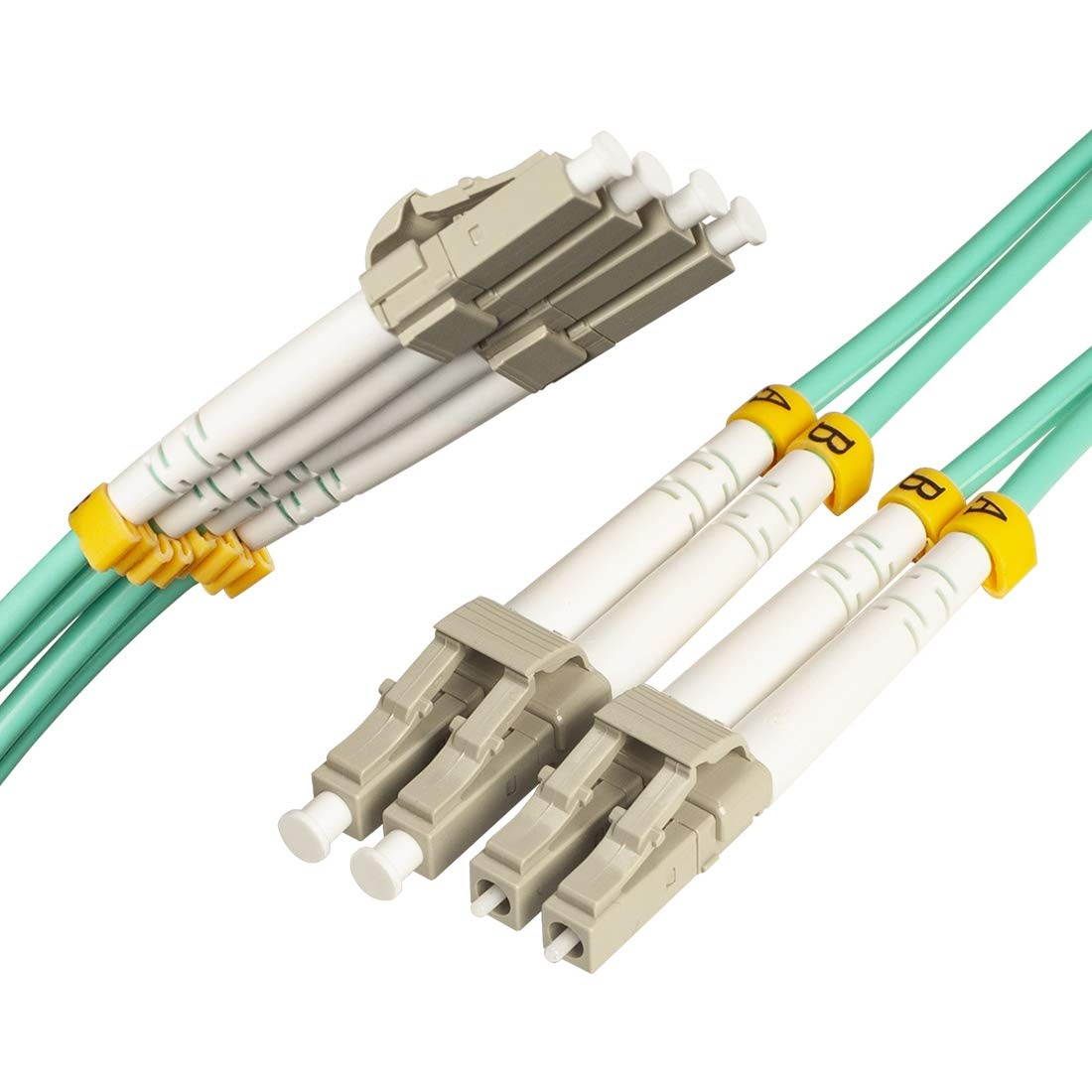 LC to LC Fiber Patch Cable VANDESAIL 10G Gigabit Fiber Optic Cables Multimode OM3 Duplex 50/125 OFNP (20 Meter / 65.6ft 1 Pack)