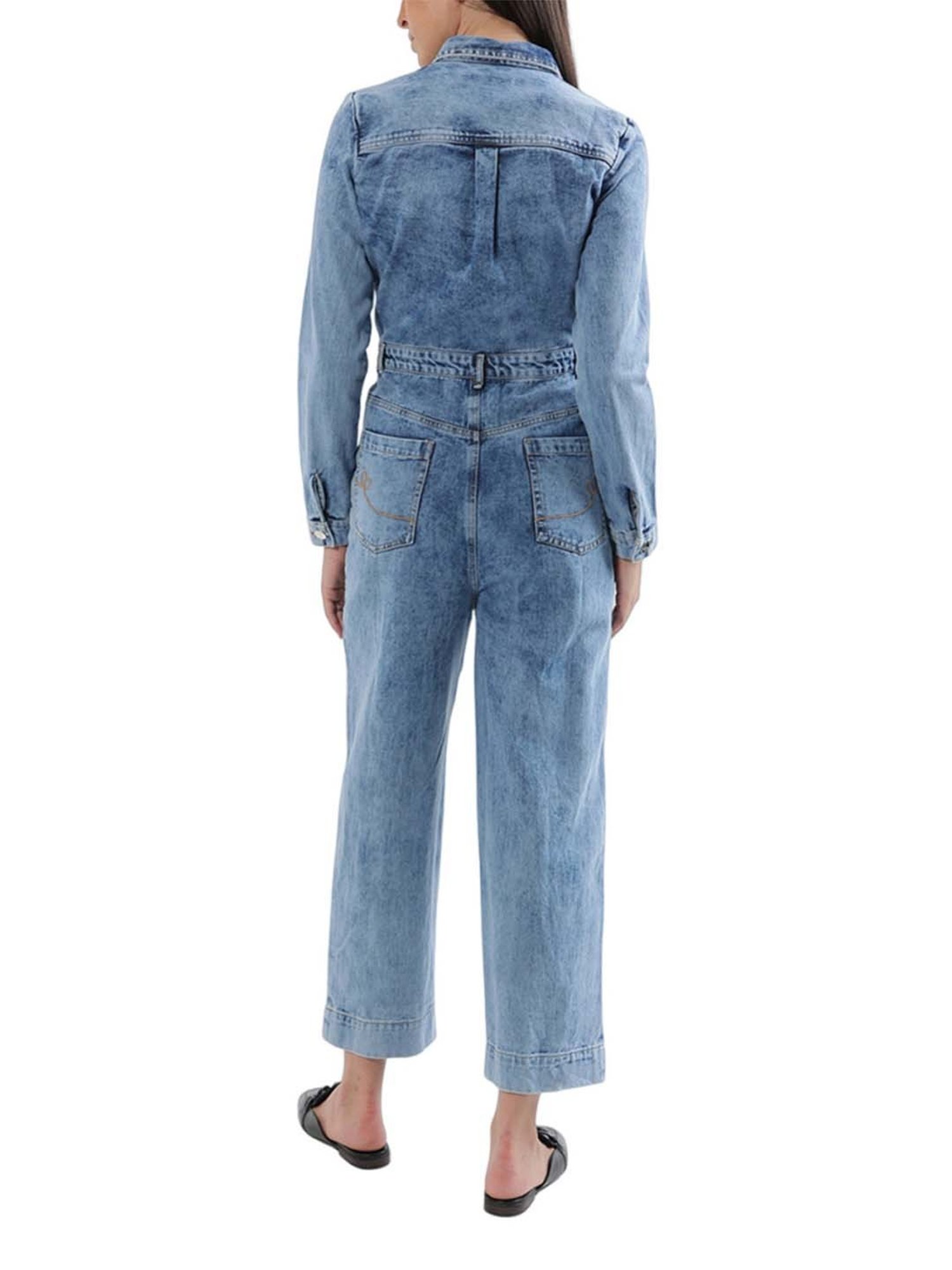 Elle Blue Cotton Jumpsuit