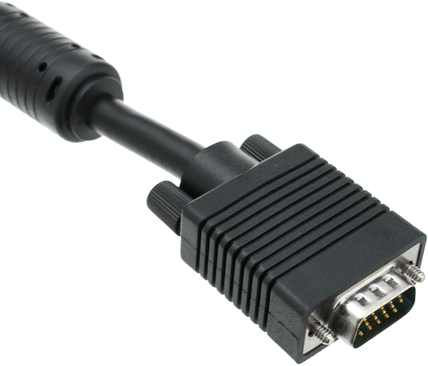 VGA Extension Cable SVGA Male to Female HD15 Male to HD15 Female Double Shielded Monitor Video Coaxial Cable with Ferrite core for PC Laptop Projector Video Black 6 feet Cablewholesale