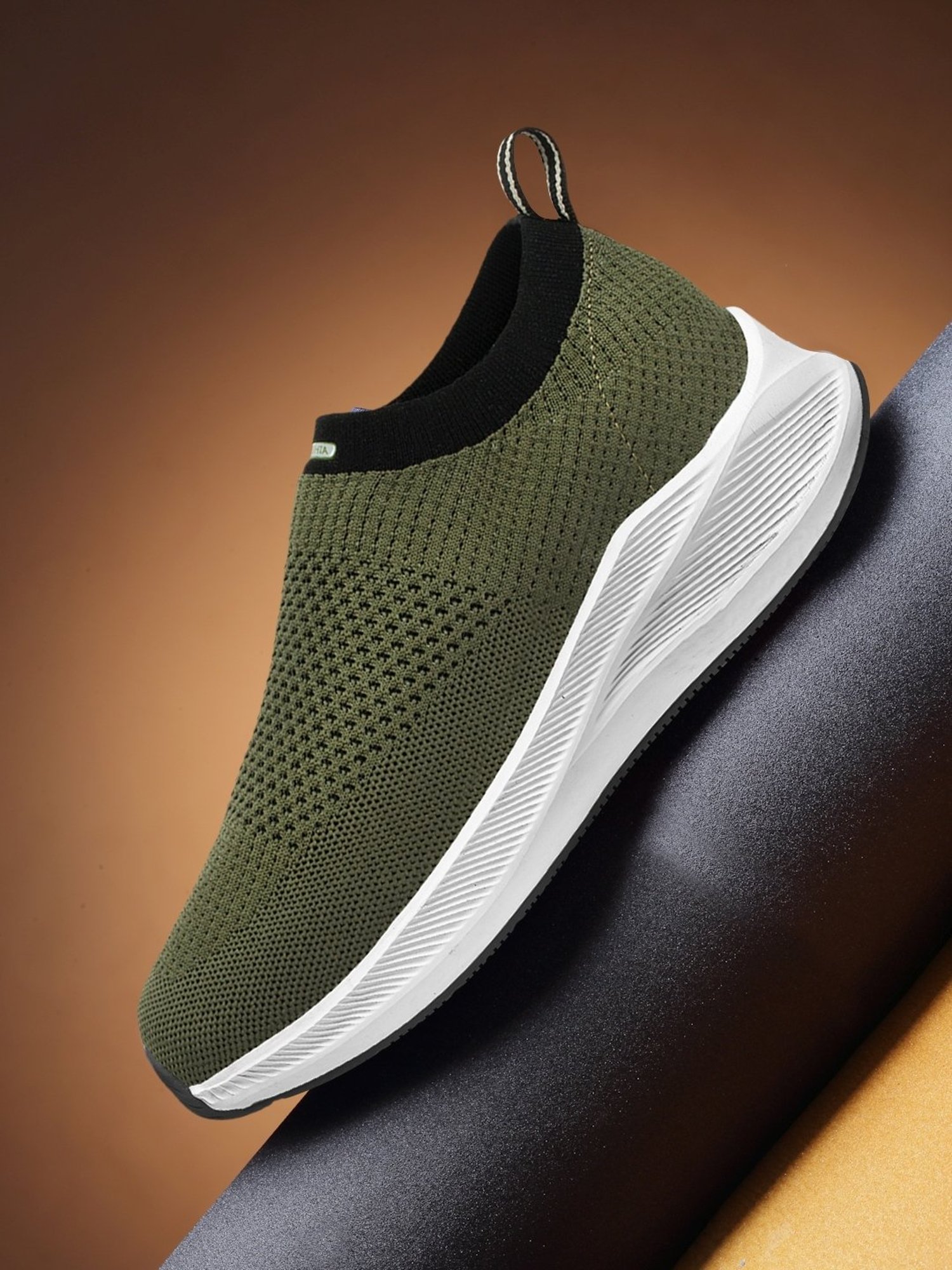 Action Men's Olive Running Shoes