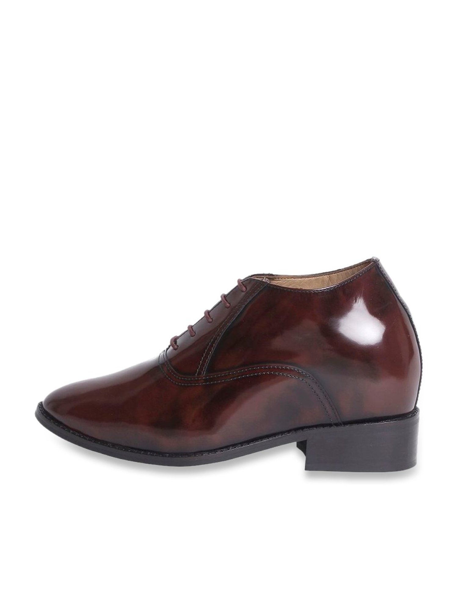 Celby Men's Height Increasing Maroon Oxford Boots