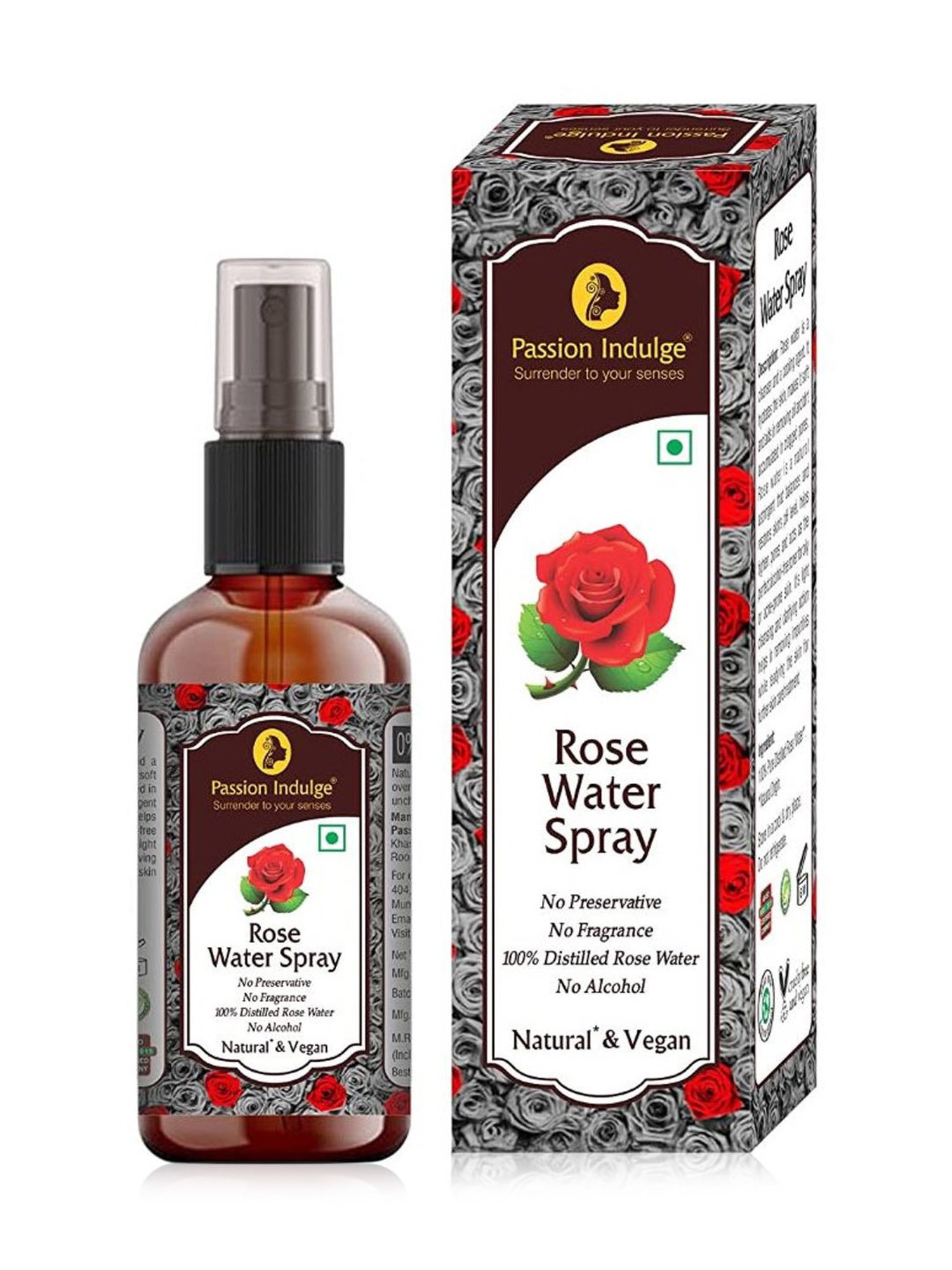 Passion Indulge Natural Rose Water Toner Facial Mist (Buy 1 Get 1 Free) - 100 ml