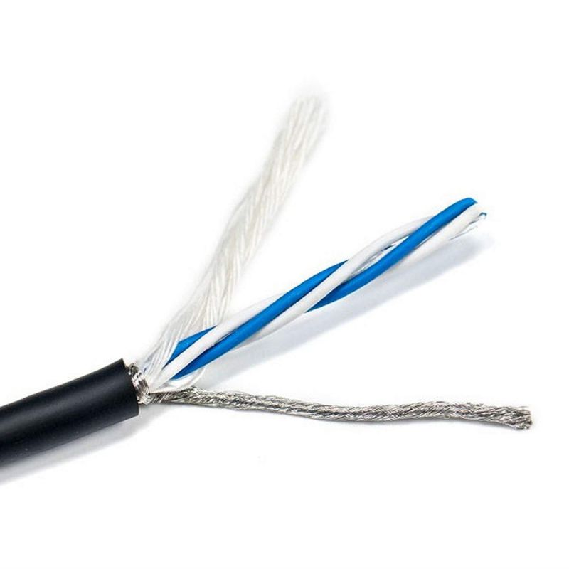 AVLGear CSM4-RAFN-30 | XLR Male to XLR Right Angle Female 30 Feet Mic Cable Blue with Blue Ring