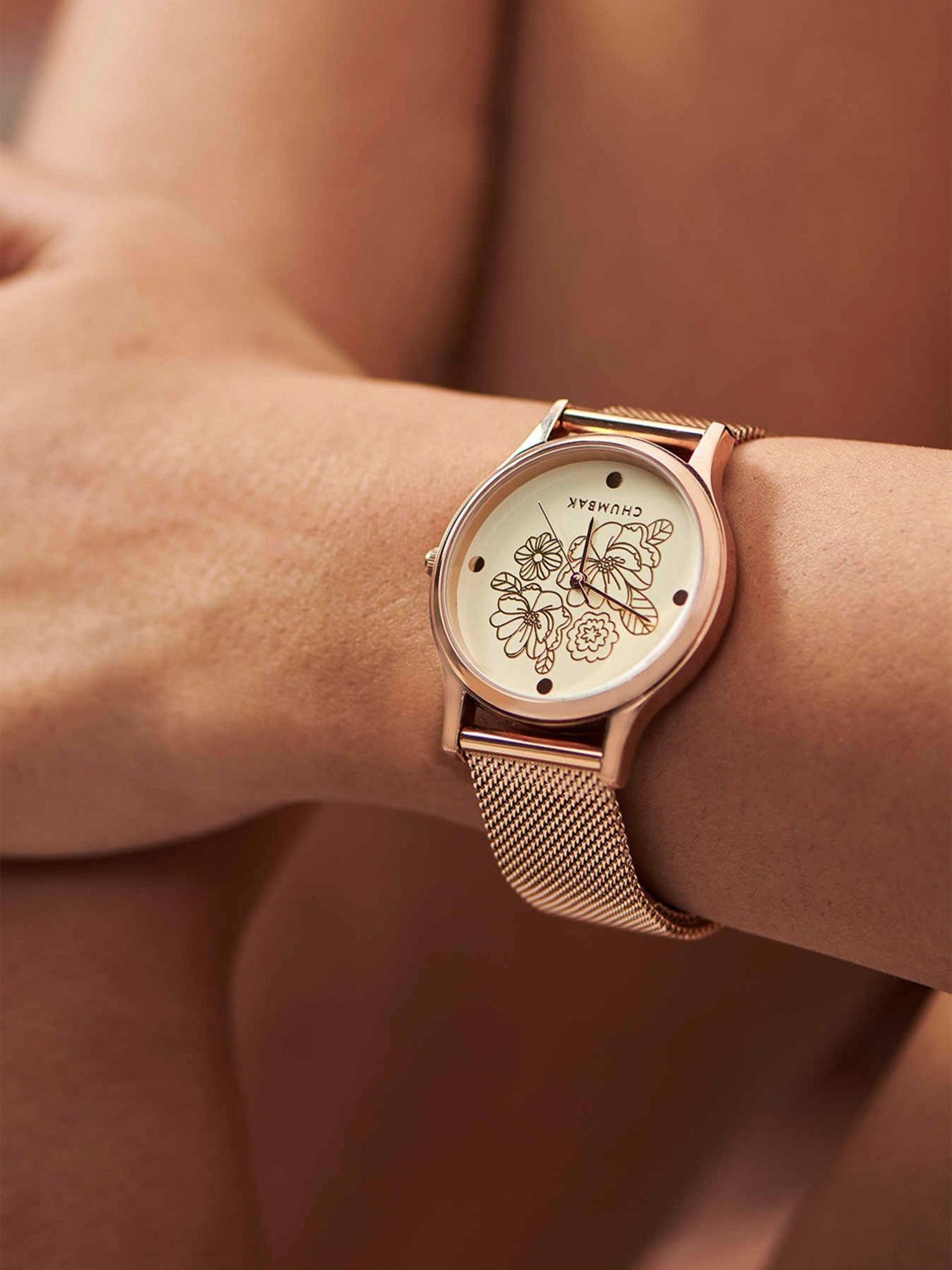 Chumbak 8907605117343 Abstract Peacock Analog Watch for Women