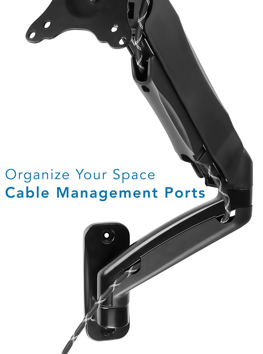 Mount-It! TV Monitor Wall Mount Arm | VESA Wall Mount Monitor Arm | Fits 17-32 Inch Screens