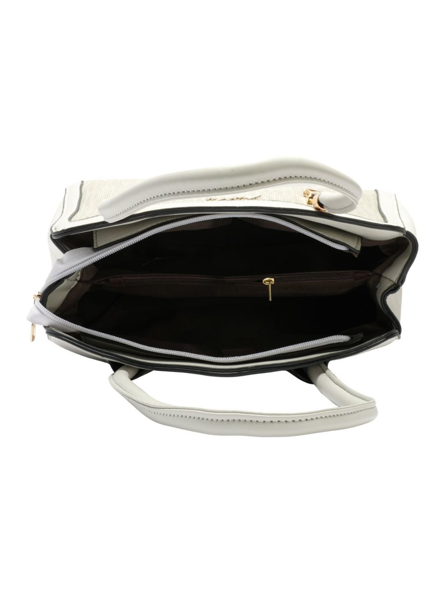 Luvoksi Grey Textured Large Satchel Handbag