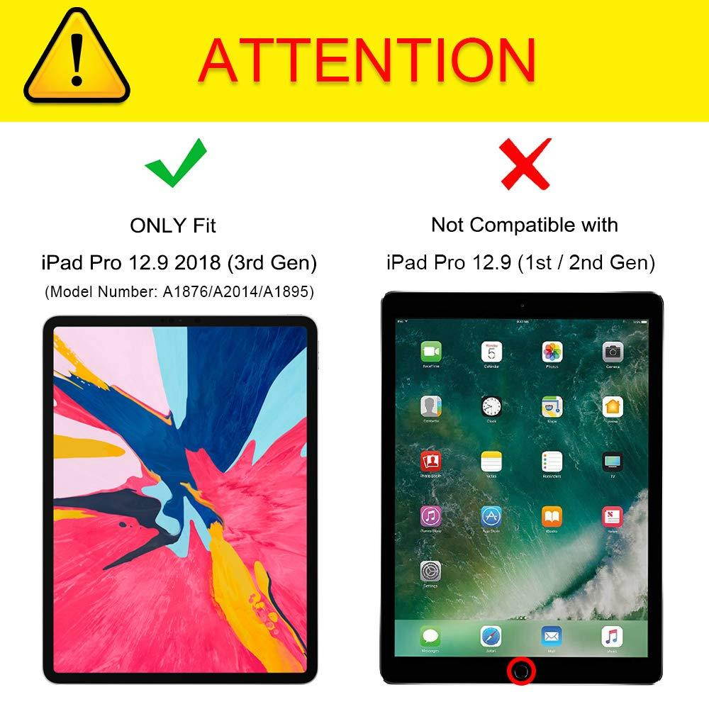 Fintie Tempered Glass Screen Protector for iPad Pro 12.9 3rd Gen 2018, [Support Face ID] Anti Scratch Premium HD Clear 9H Hardness for All Screen iPad Pro 12.9 inch 2018