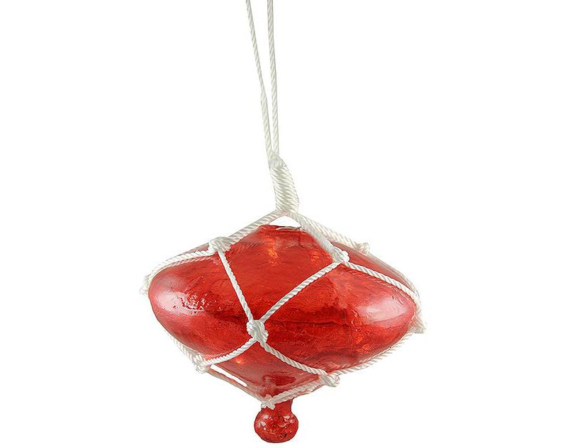 Barcana Lighted Macrame Wrapped Onion Drop Outdoor Christmas Decoration Clear - White Wire