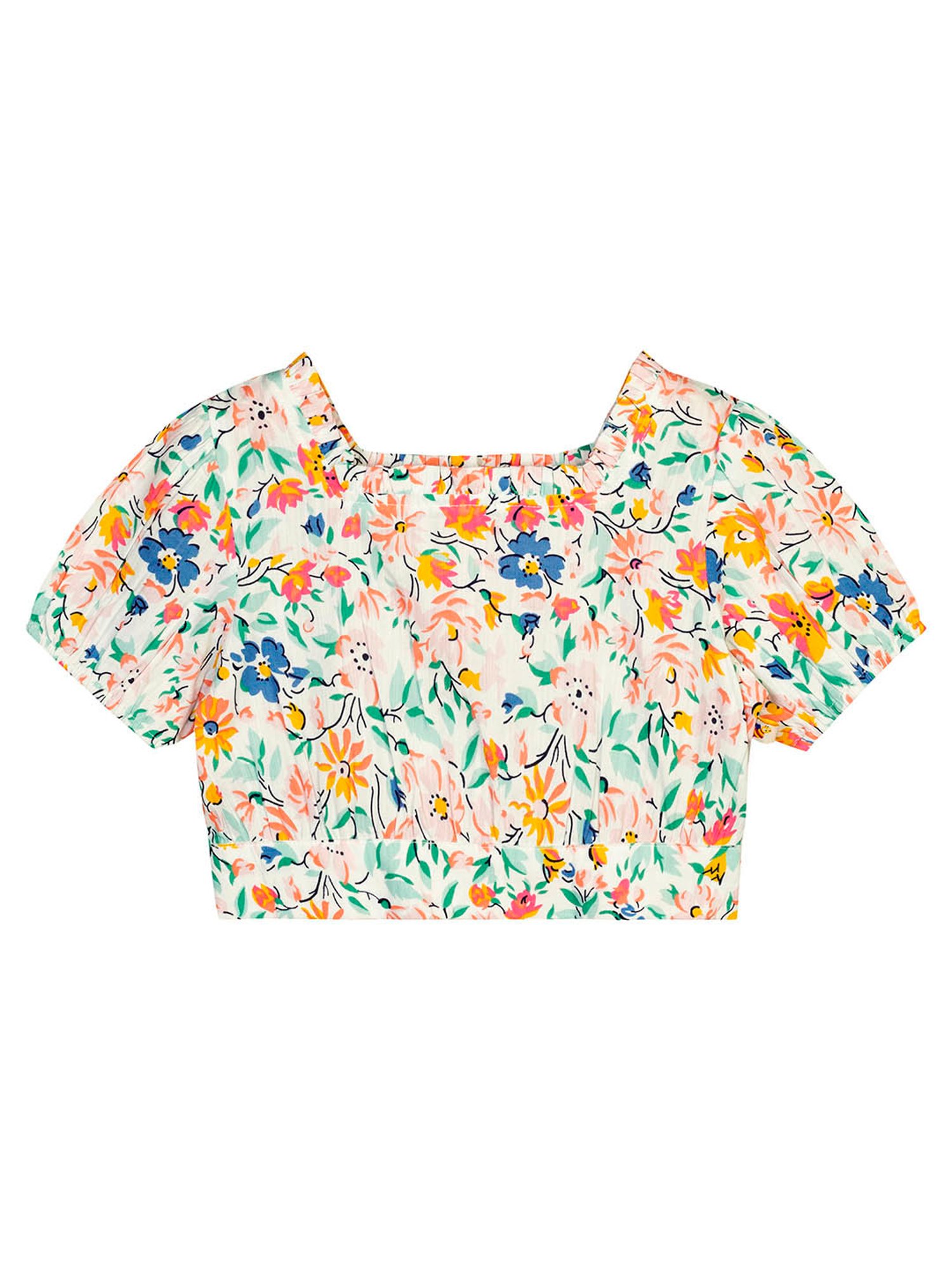 Budding Bees Kids Multicolor Floral Print Jumpsuit