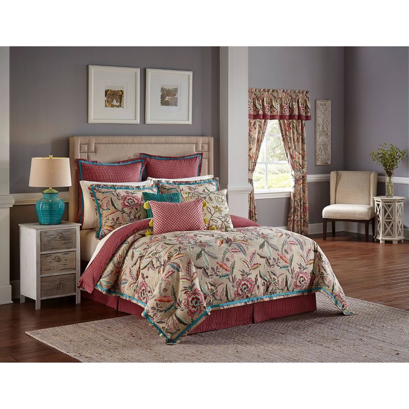 Floral Key of Life Textured Fabric Pillow - Waverly