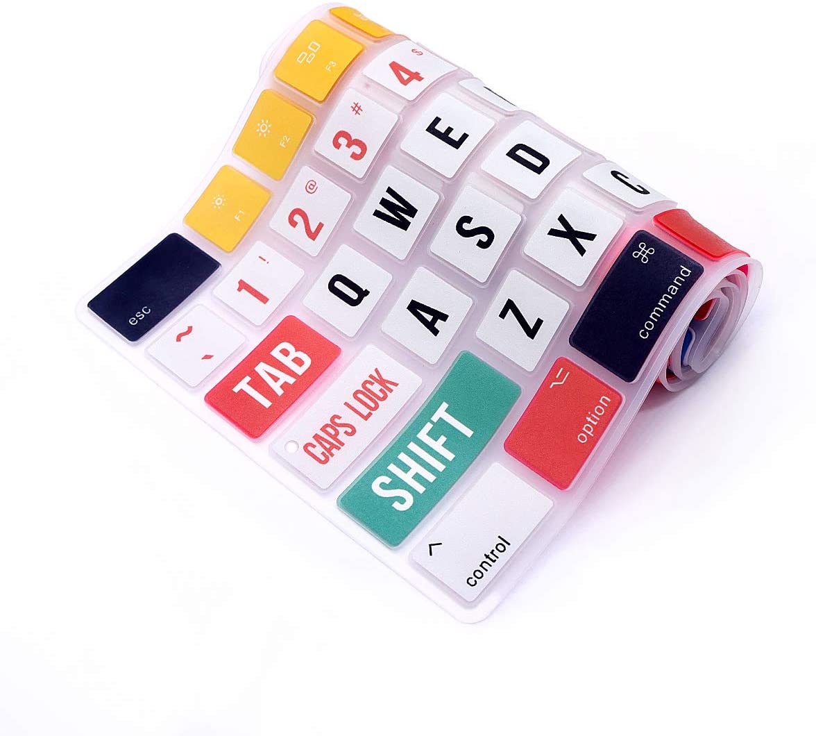 HRH for Apple iMac G6 MB110LL/B and MB110LL/A A1243 Keyboard with Numeric Keypad NumberPad Print with: Creative Big Font Design Silicone Keyboard Skin Cover [US Layout]