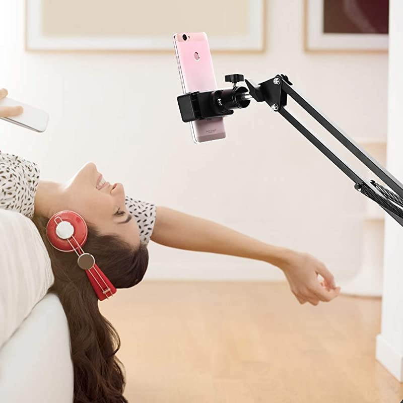Cell Phone Holder Universal 360&deg; Rotation Long Arm Cellphone Stand Flexible Grip Mount Lazy Phone Holder Clip On Desktop Bed Lazy Bracket Support All Mobiles