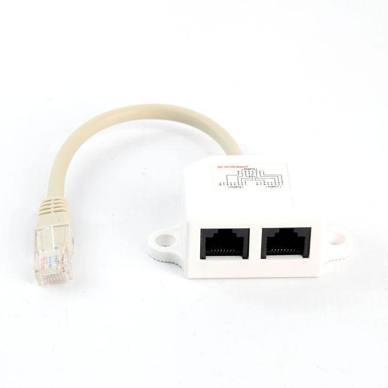 FireFold Cat5E Splitter - 10/100 Type 8 Base-T Pigtail RJ45 Splitter - 2 Adapters are Required to Split a Single line