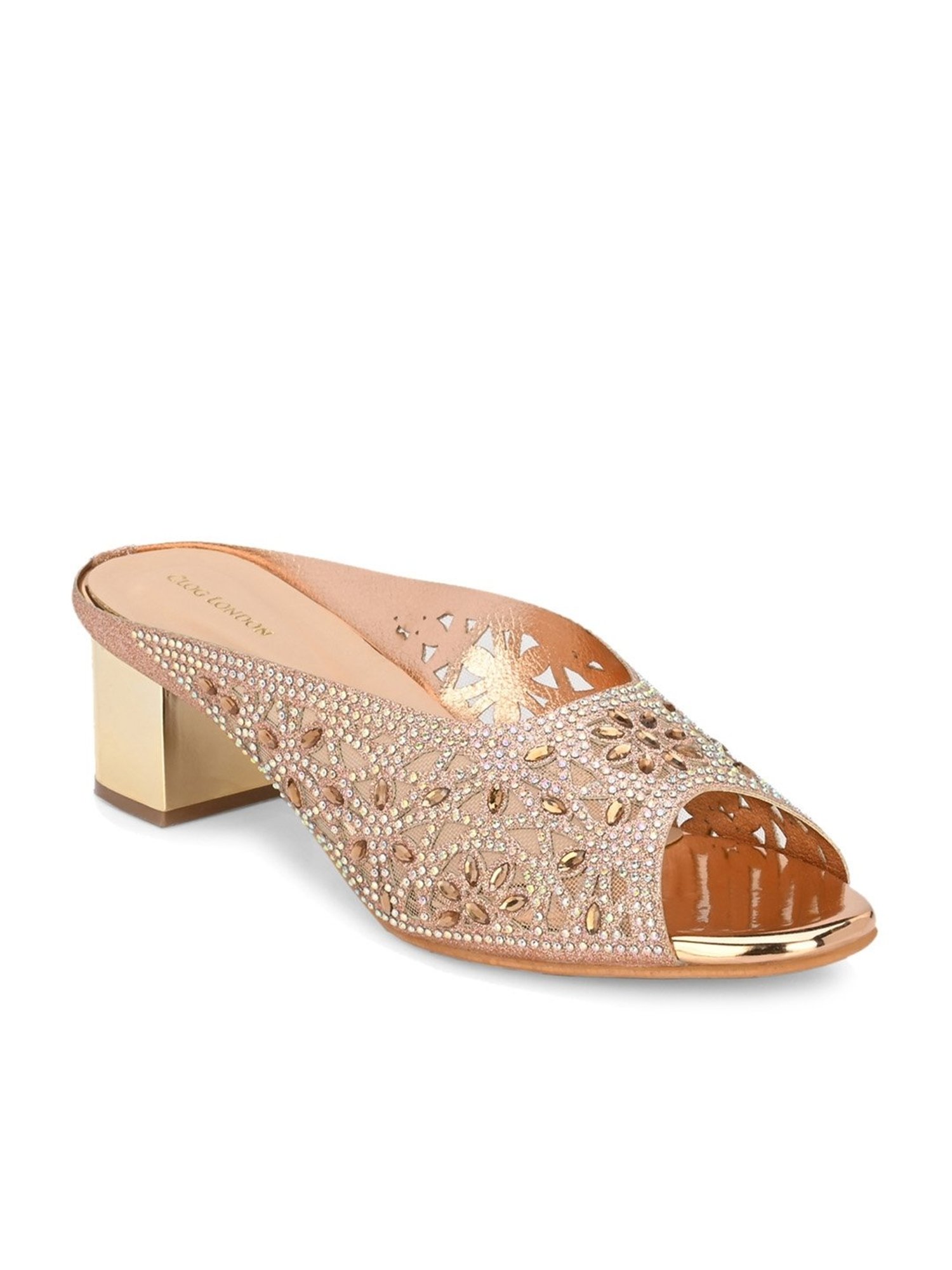 Clog London Women's Rose Gold Casual Sandals