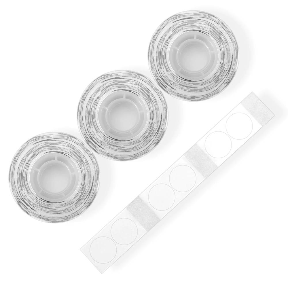 Thermal Sticker Paper 3 rolls/box 14*28mm 220pcs Label Transparent Round for  D30 Printer Non Removable Synthetic Labels