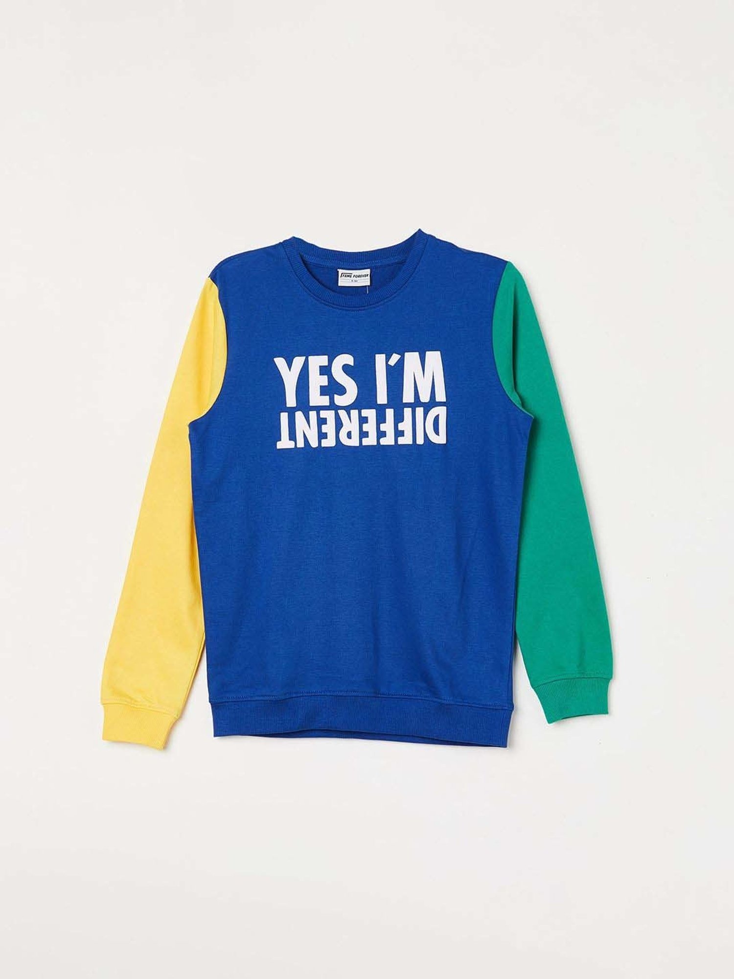 Fame Forever by Lifestyle Kids Blue Cotton Printed Full Sleeves Sweatshirt