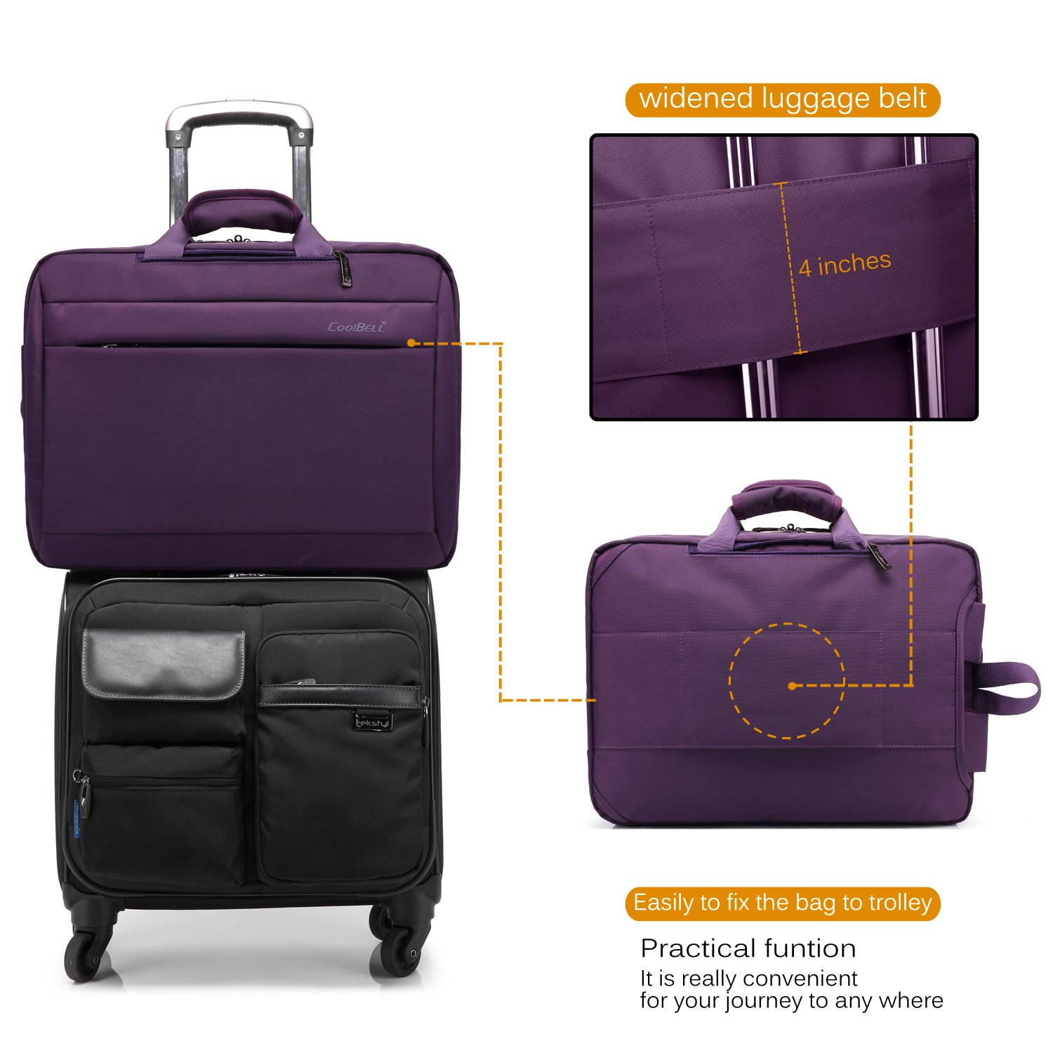 CoolBELL Convertible Backpack Messenger Bag 17.3 Inch Laptop Shoulder Bag Expendable Business Briefcase Extra Large Multi-Functional Travel Computer Bag for Men,Black