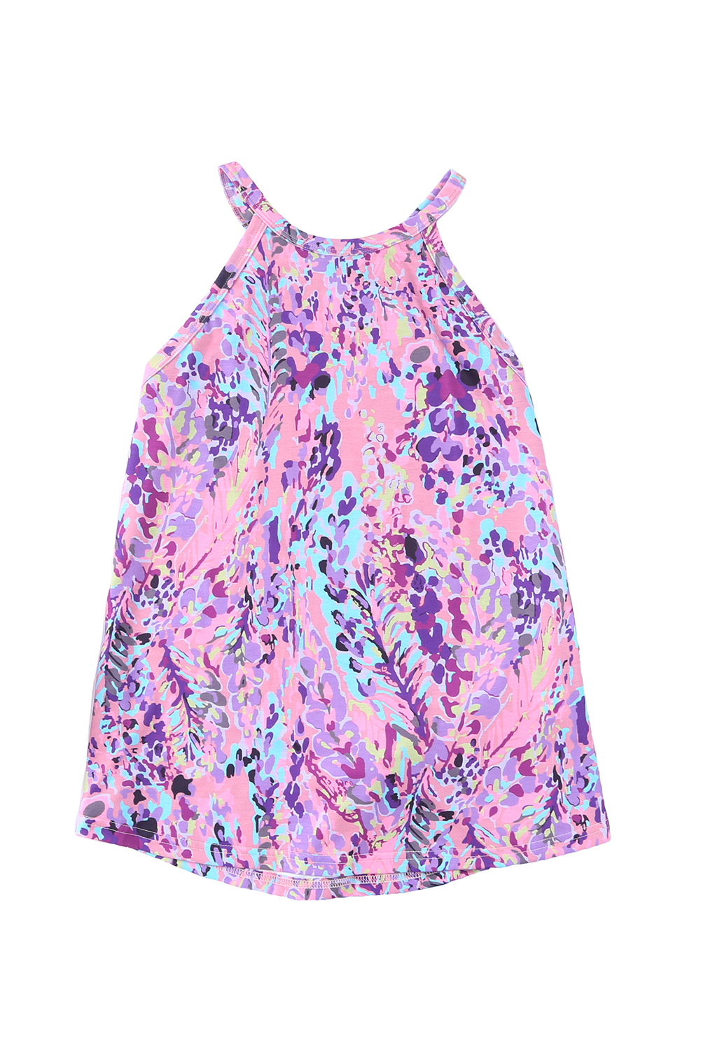 Multicolor Abstract Print Boho Sleeveless Halter Top