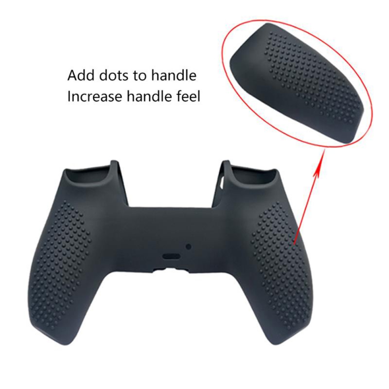 For PS5 Gamepad Silicone Protective Cover For SONY Playstation 5 Wireless Controller Protection Case With Non-slip Particles