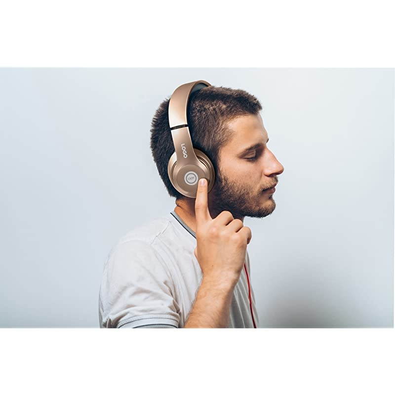 Matte Rechargeable Wireless Bluetooth Foldable Over Ear Headphones with Mic (RGD)