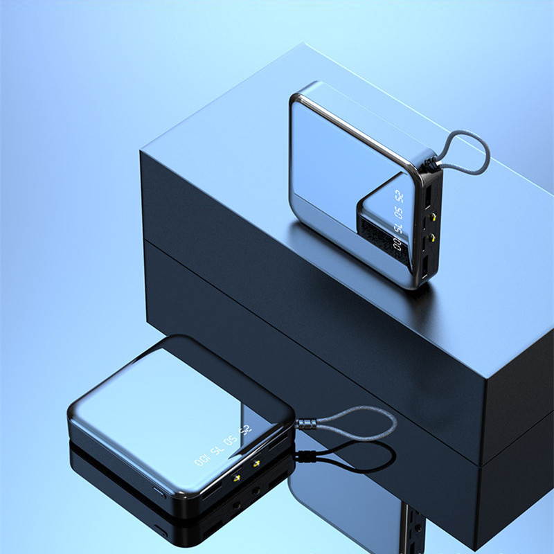 6000 Mah Mobile Power Battery Pack Mobile Power Bank With Dual USB and LED Lighting Mini Power Bank