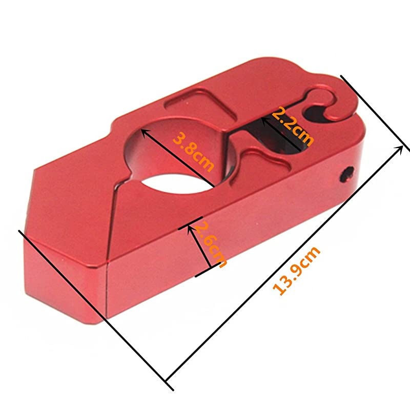 Motorcycle Handlebar Grip Brake Lever Lock,Anti Theft Security Caps-Lock (Red)