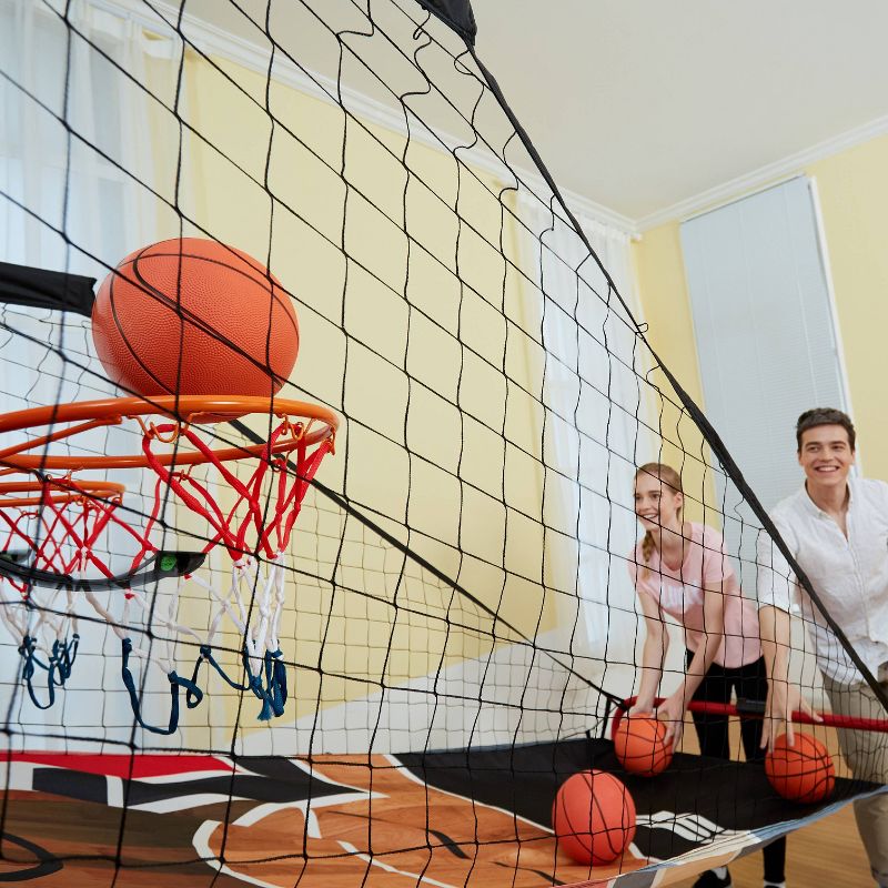 ESPN 2 Player EZ Fold Basketball Game with Polycarbonite Backboard and LED Scoring - Black