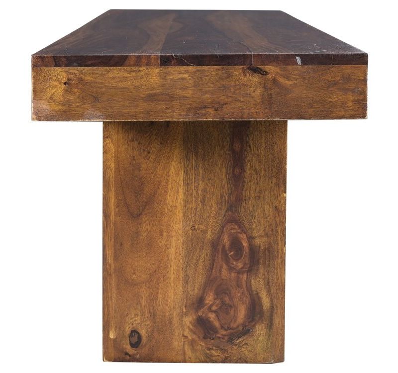 Solid Sheesham Wood 60" Cube Bench - Timbergirl